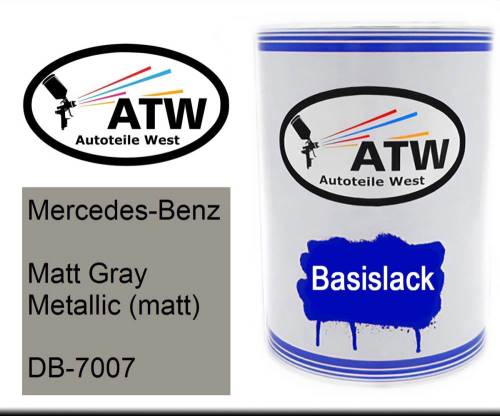 Mercedes-Benz, Matt Gray Metallic (matt), DB-7007: 500ml Lackdose, von ATW Autoteile West.